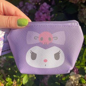 Sanrio Kuromi Purple Small Coin Purse Zipper Pouch